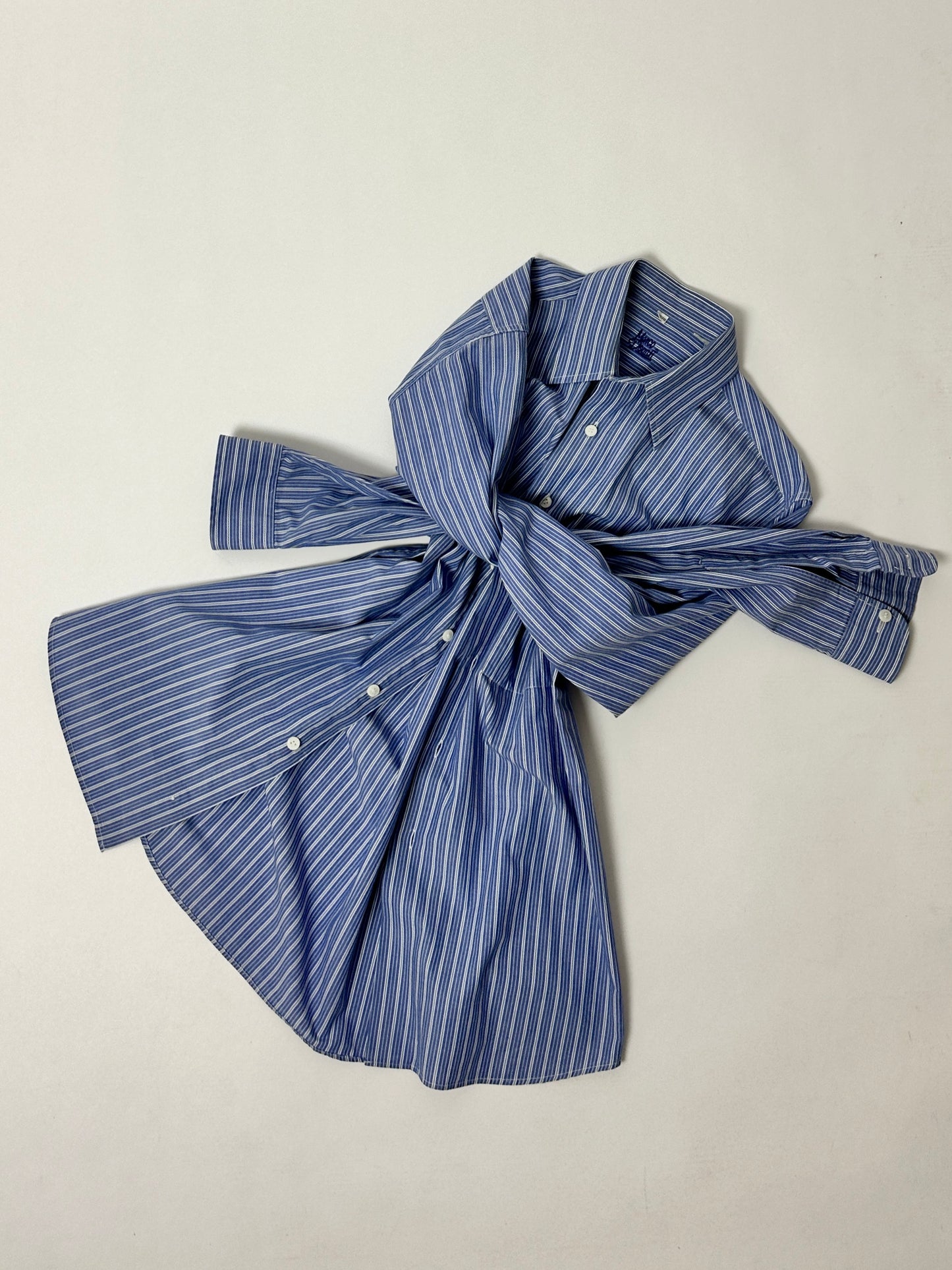 Oversized striped shirt | Blue / White