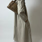 Croc embossed leather bag | Brown