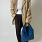 Leather shoulder bag | Blue / Black