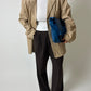 Leather blazer jacket | Soft Beige
