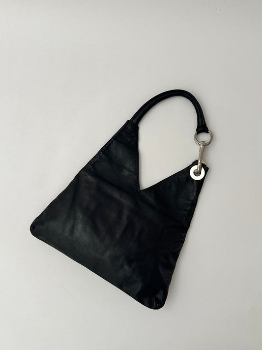 Leather tote bag | Black