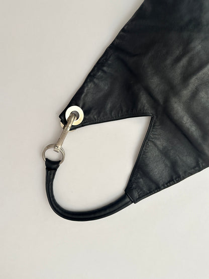 Leather tote bag | Black