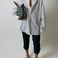 Oversized striped shirt | White / Red / Blue