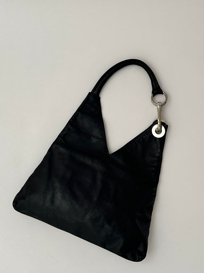 Leather tote bag | Black