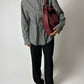 Leather shoulder bag | Burgundy