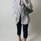 Oversized striped shirt | White / Red / Blue