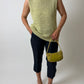 Leather mini shoulder bag | Honey Lime