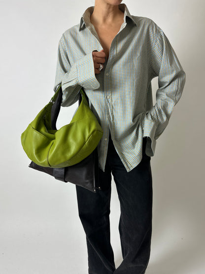 Checked cotton shirt | Butter / Blue