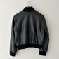 Leather bomber jacket | Black