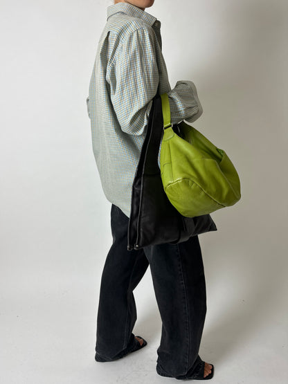 Checked cotton shirt | Butter / Blue