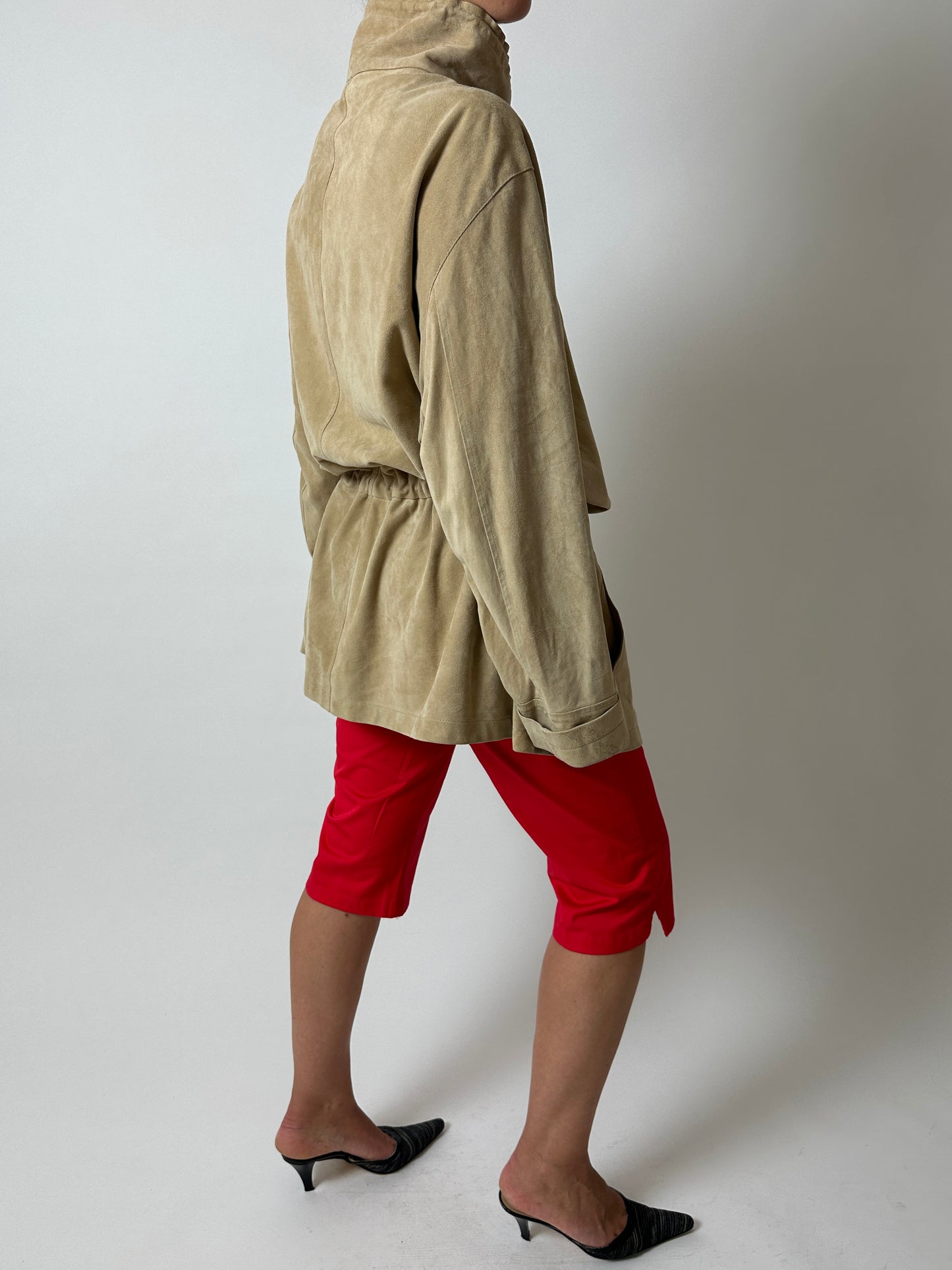 Suede jacket | Sand