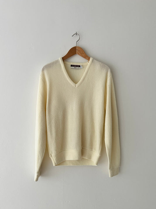 Wool knitted sweater | Soft butter