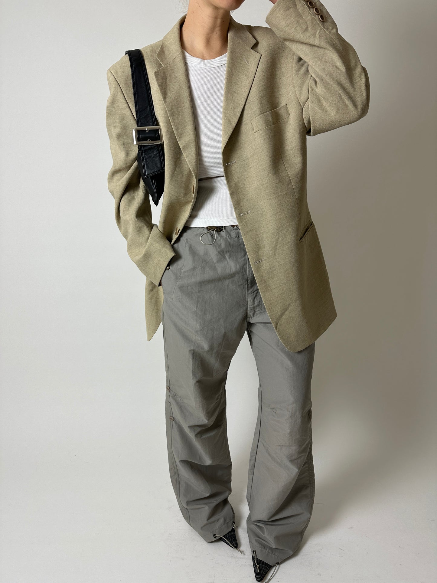 Relaxed fit blazer | Soft ecru