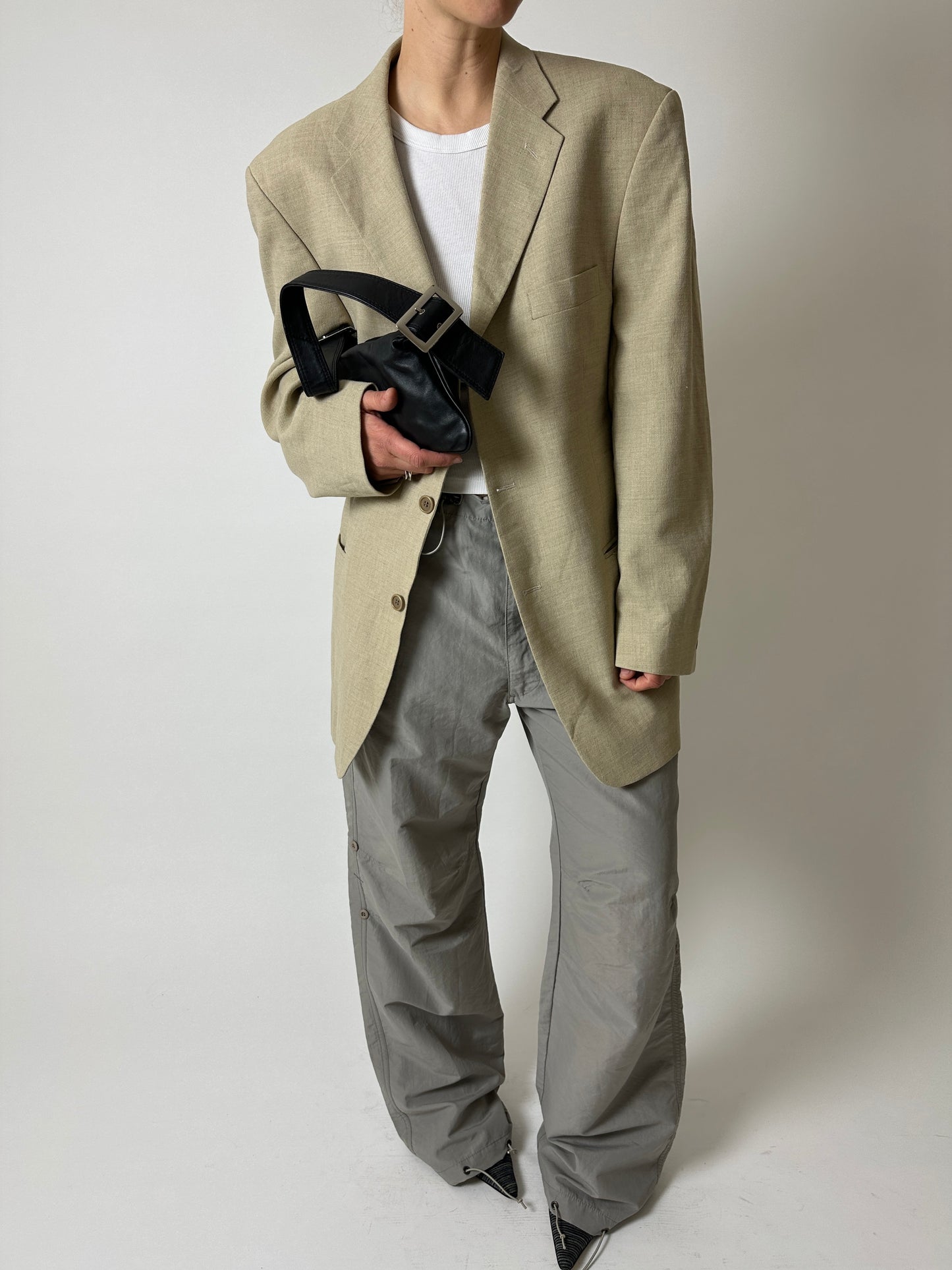 Relaxed fit blazer | Soft ecru