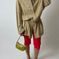 Leather mini shoulder bag | Honey Lime