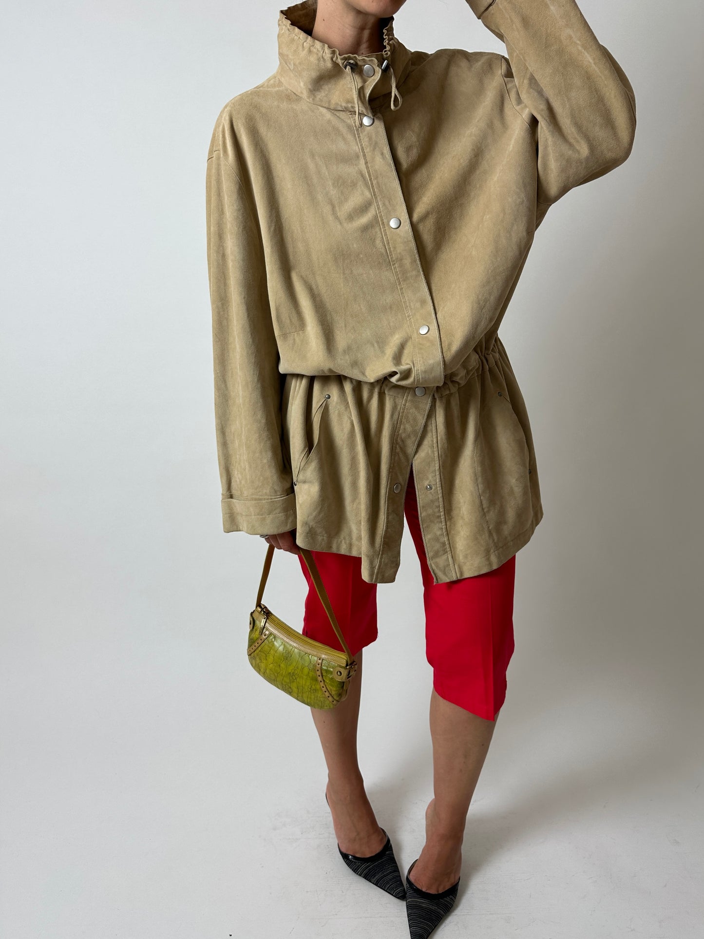 Suede jacket | Sand