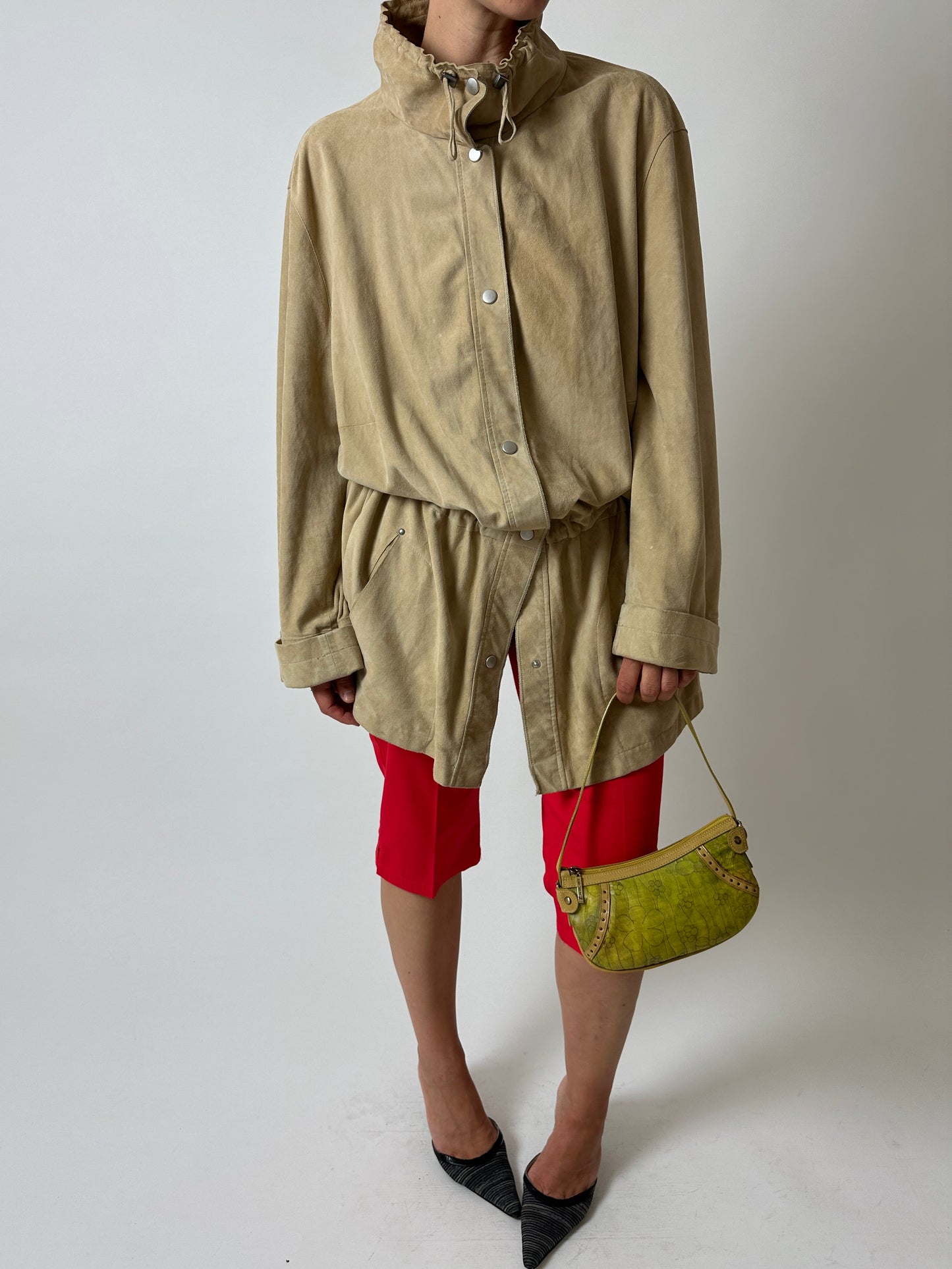 Suede jacket | Sand