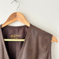 Leather vest | Dark brown