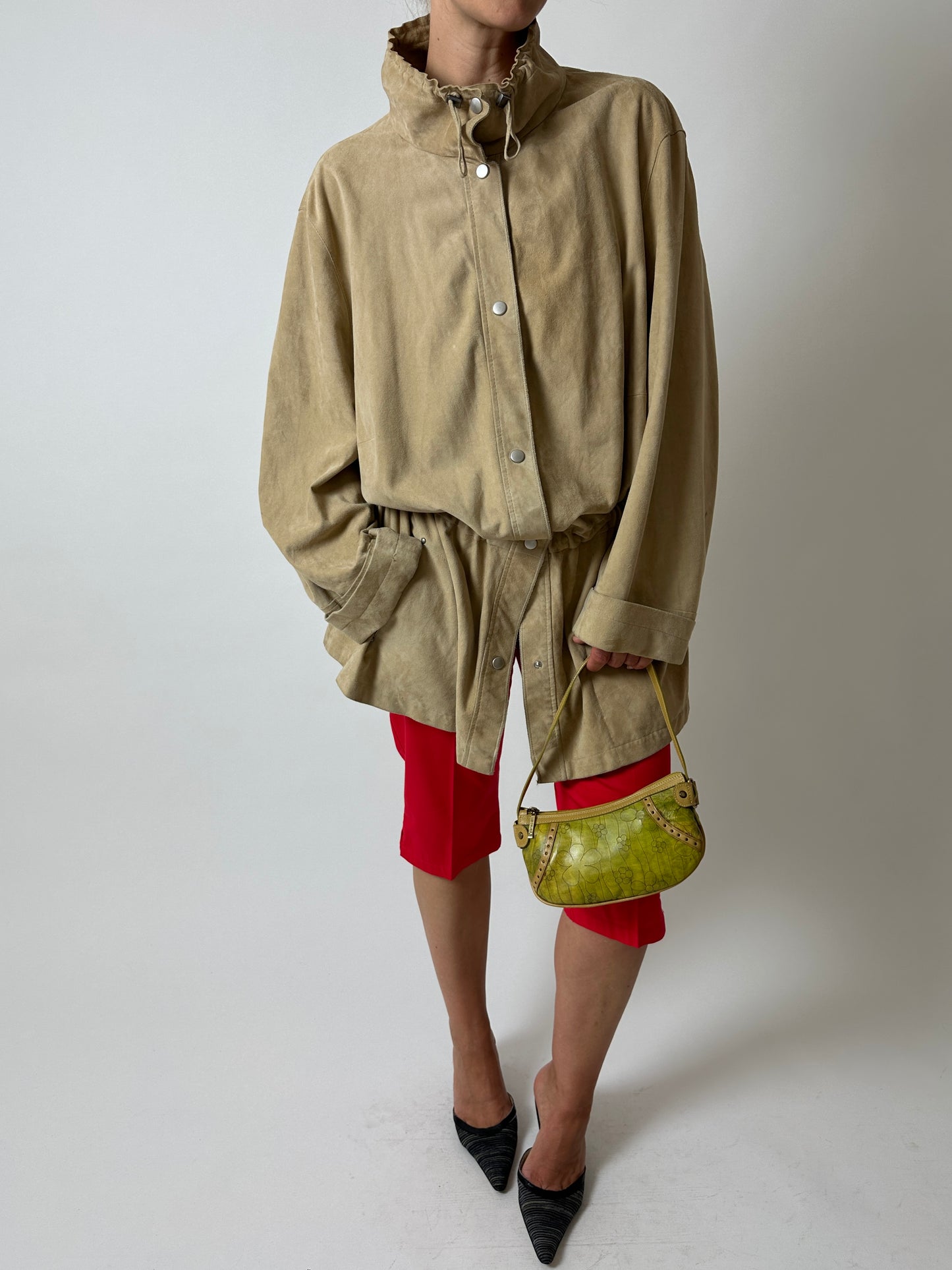 Suede jacket | Sand