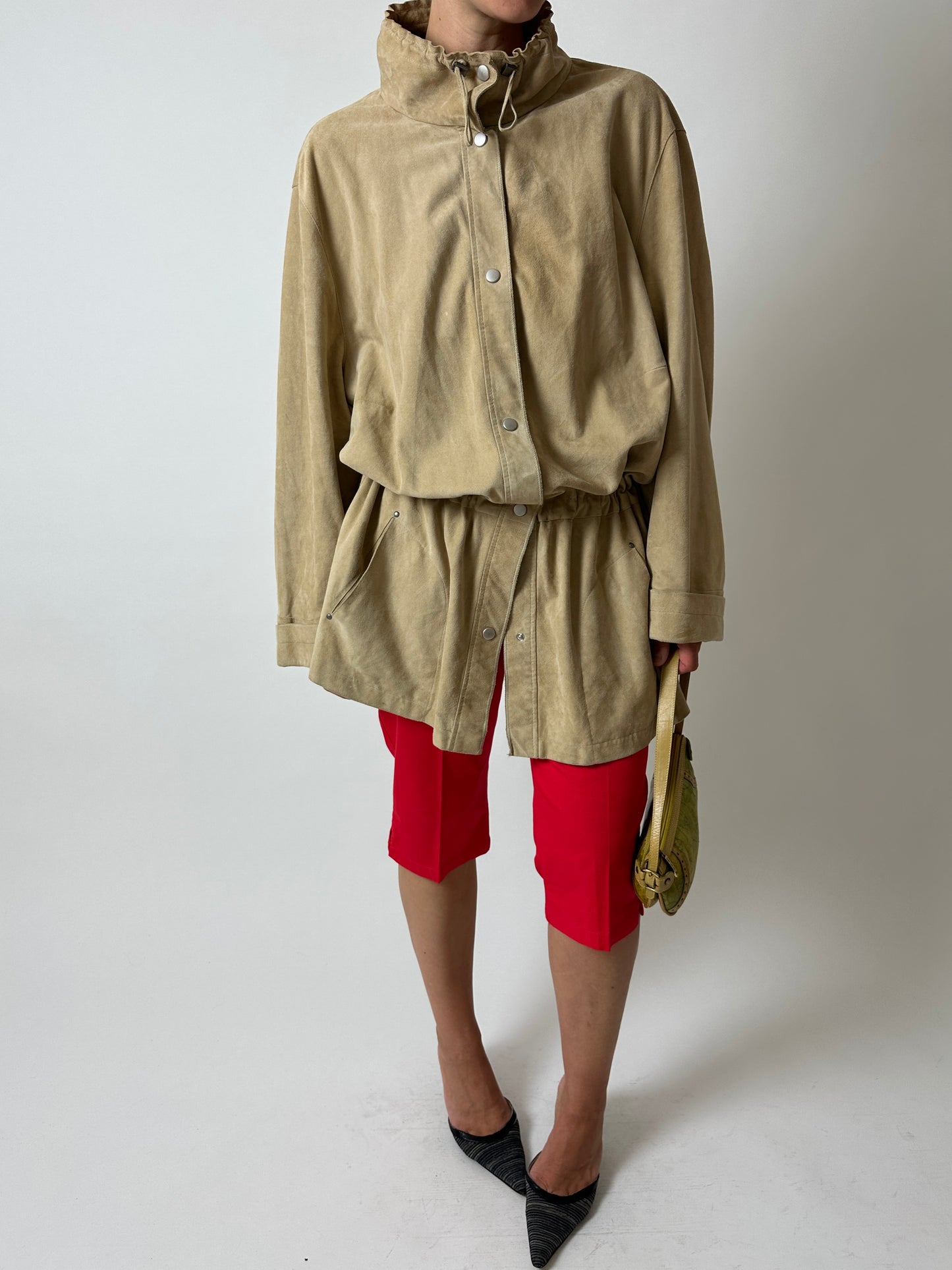 Suede jacket | Sand