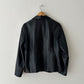 Leather blazer jacket| Black