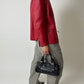 Leather fitted jacket | Red