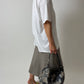 Linen midi skirt | Cloud Grey