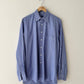 Oversized striped shirt | Blue / White
