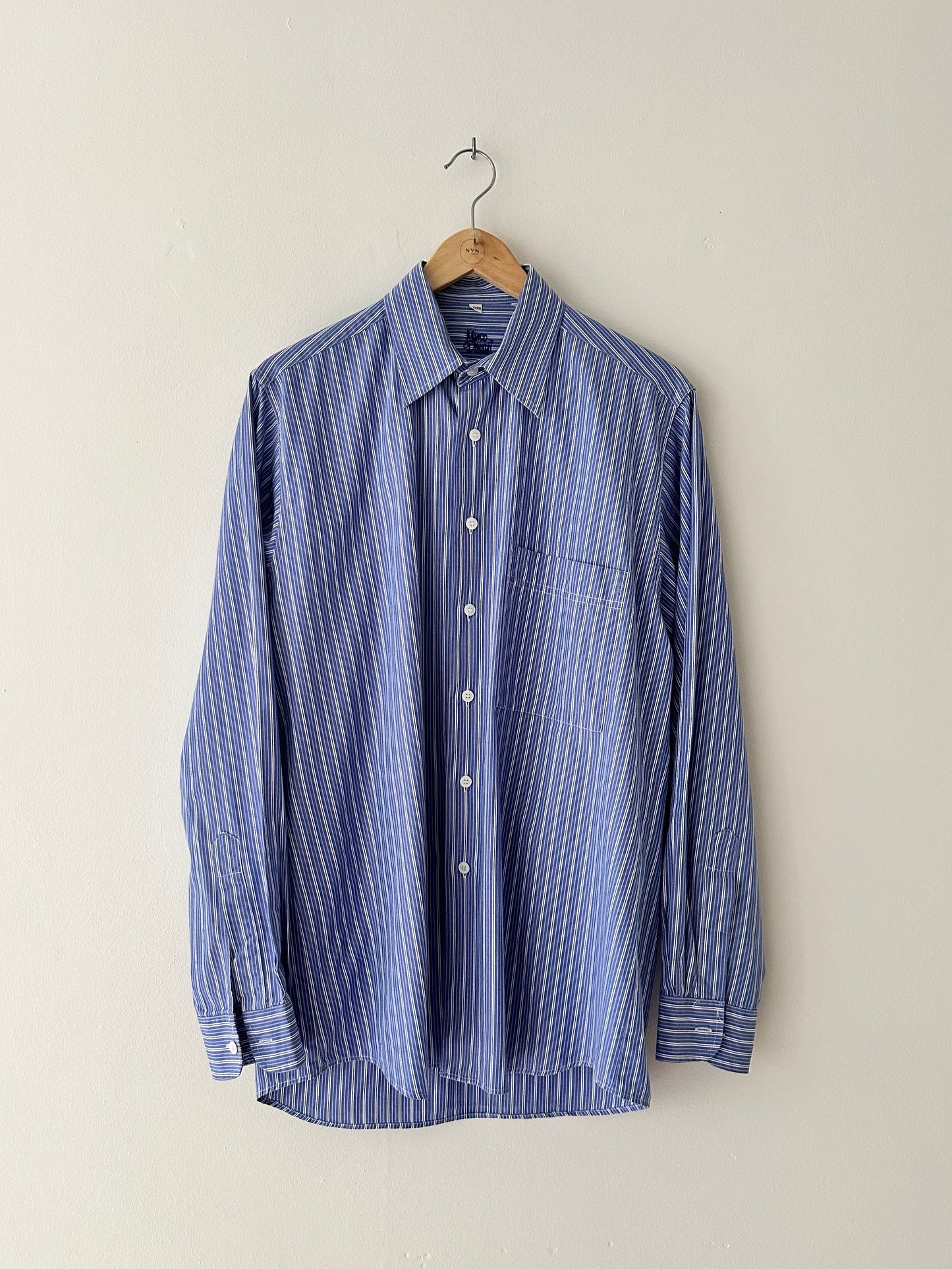 Oversized striped shirt | Blue / White
