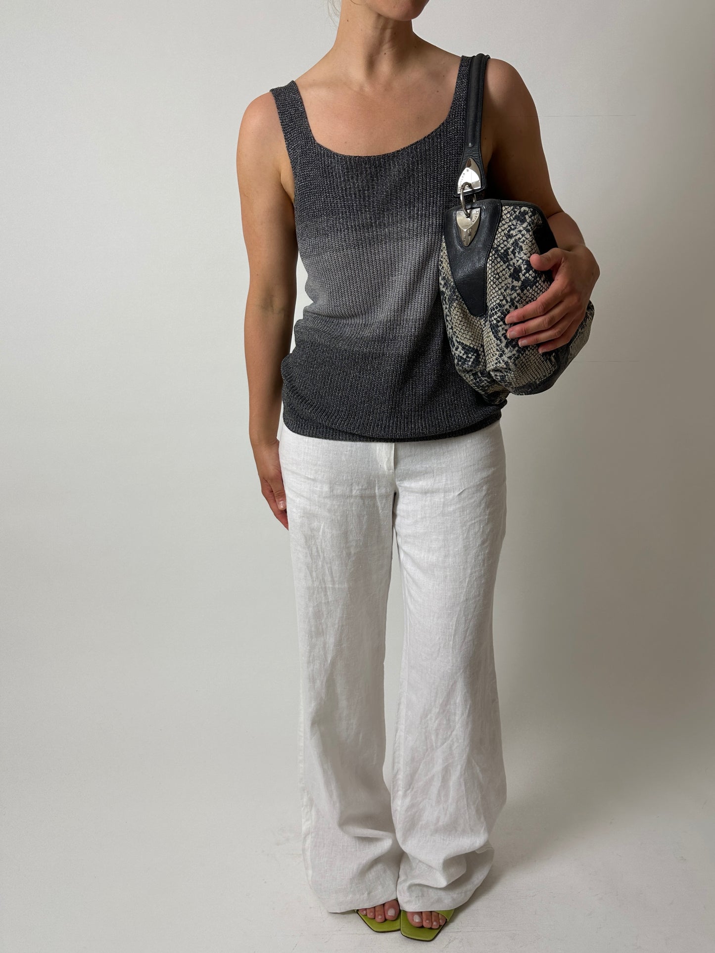 Knitted top | Grey melee
