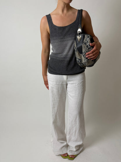 Knitted top | Grey melee