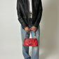 Leather fitted jacket | Black