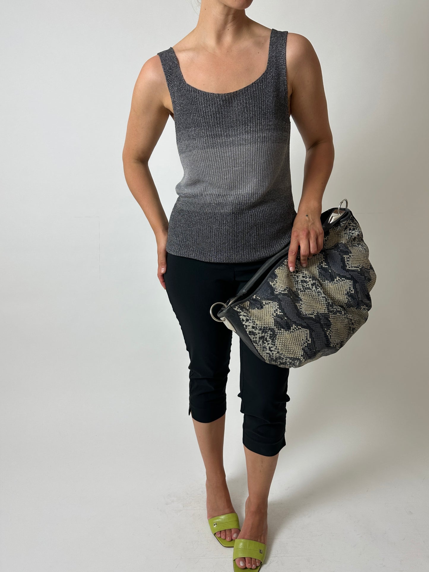 Knitted top | Grey melee