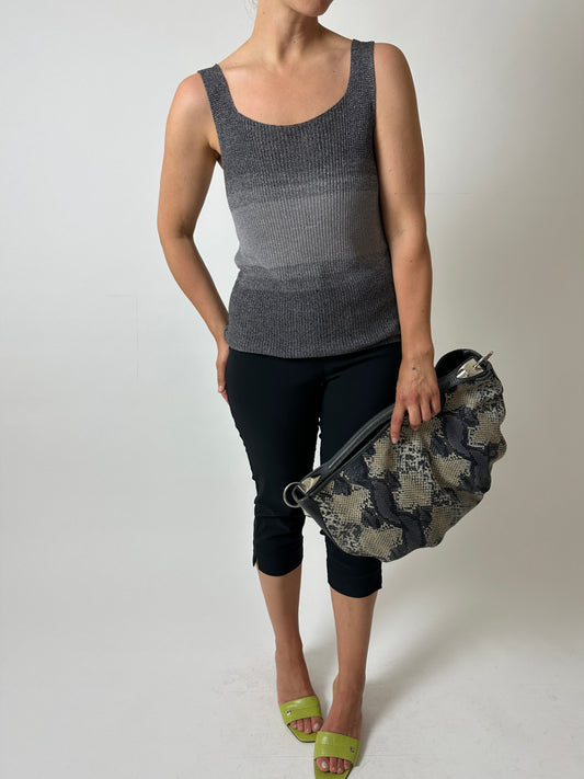 Knitted top | Grey melee