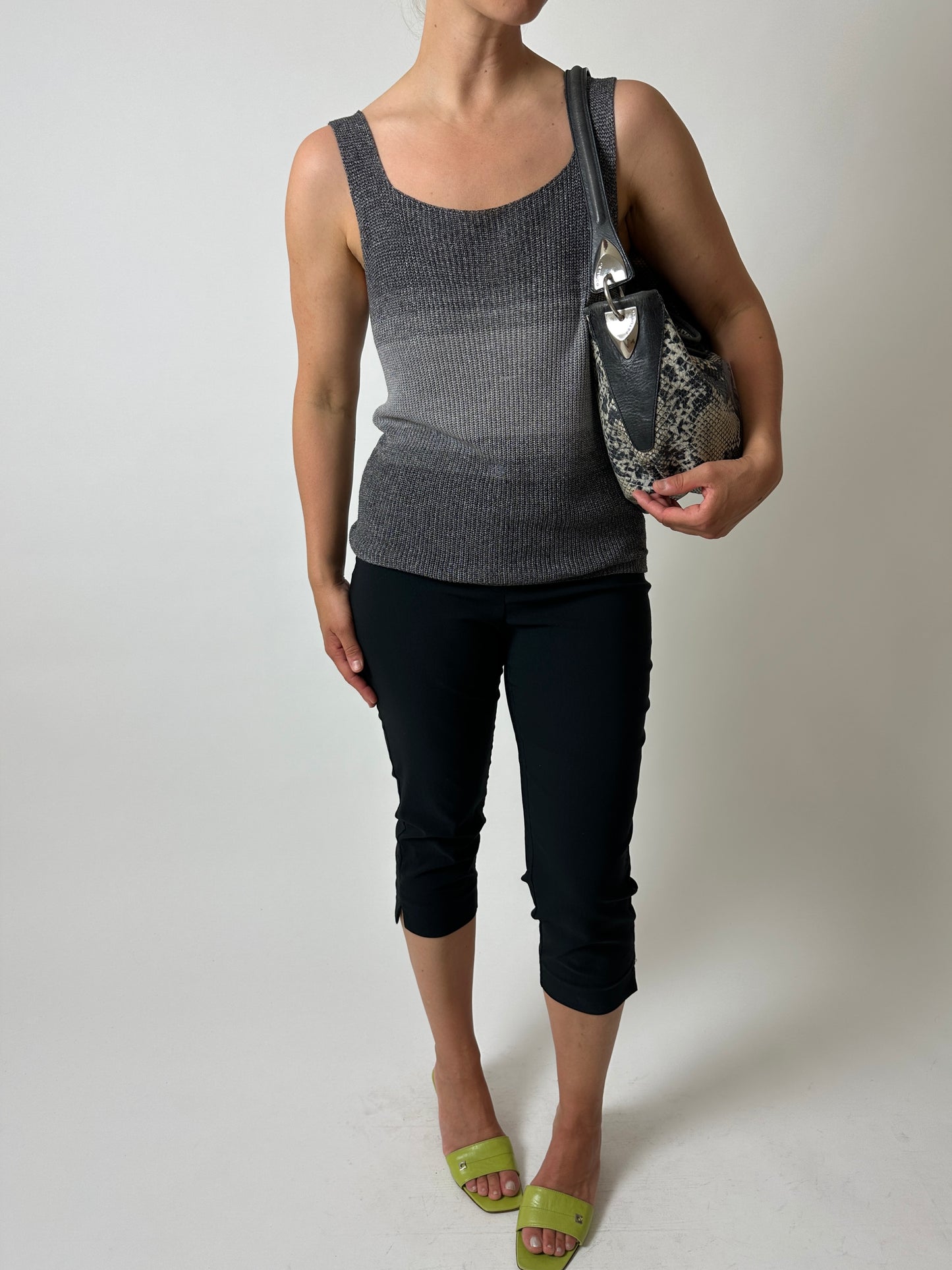 Knitted top | Grey melee