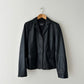 Leather blazer jacket| Black