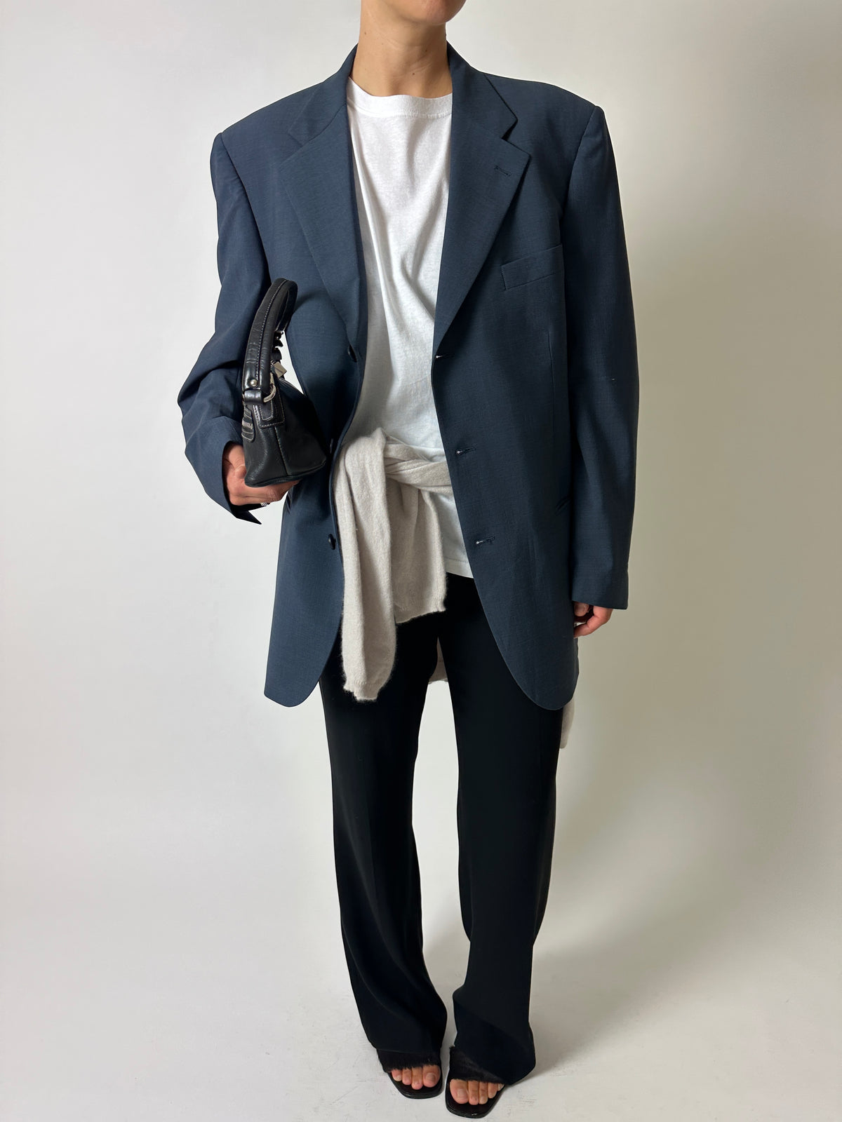 Relaxed fit blazer | Teal blue