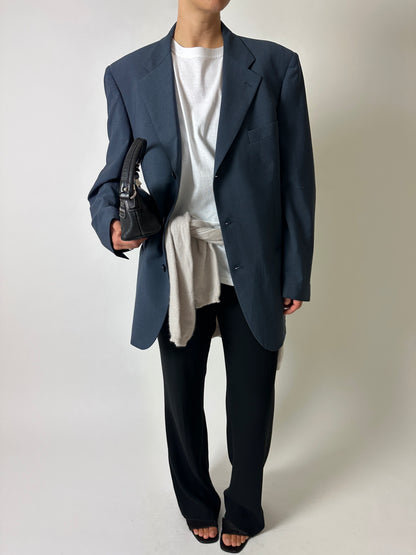 Relaxed fit blazer | Teal blue