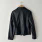 Leather blazer jacket| Black
