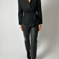 Fitted detailed blazer | Black