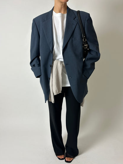 Relaxed fit blazer | Teal blue