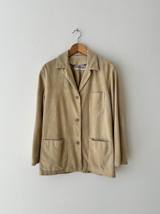 Suede relaxed jacket | Butter