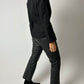 Fitted detailed blazer | Black