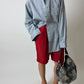 Snake embossed leather bag | Grey