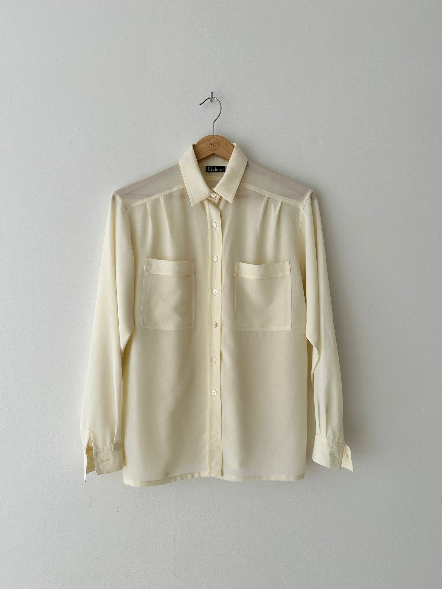 Sheer blouse | Soft ecru