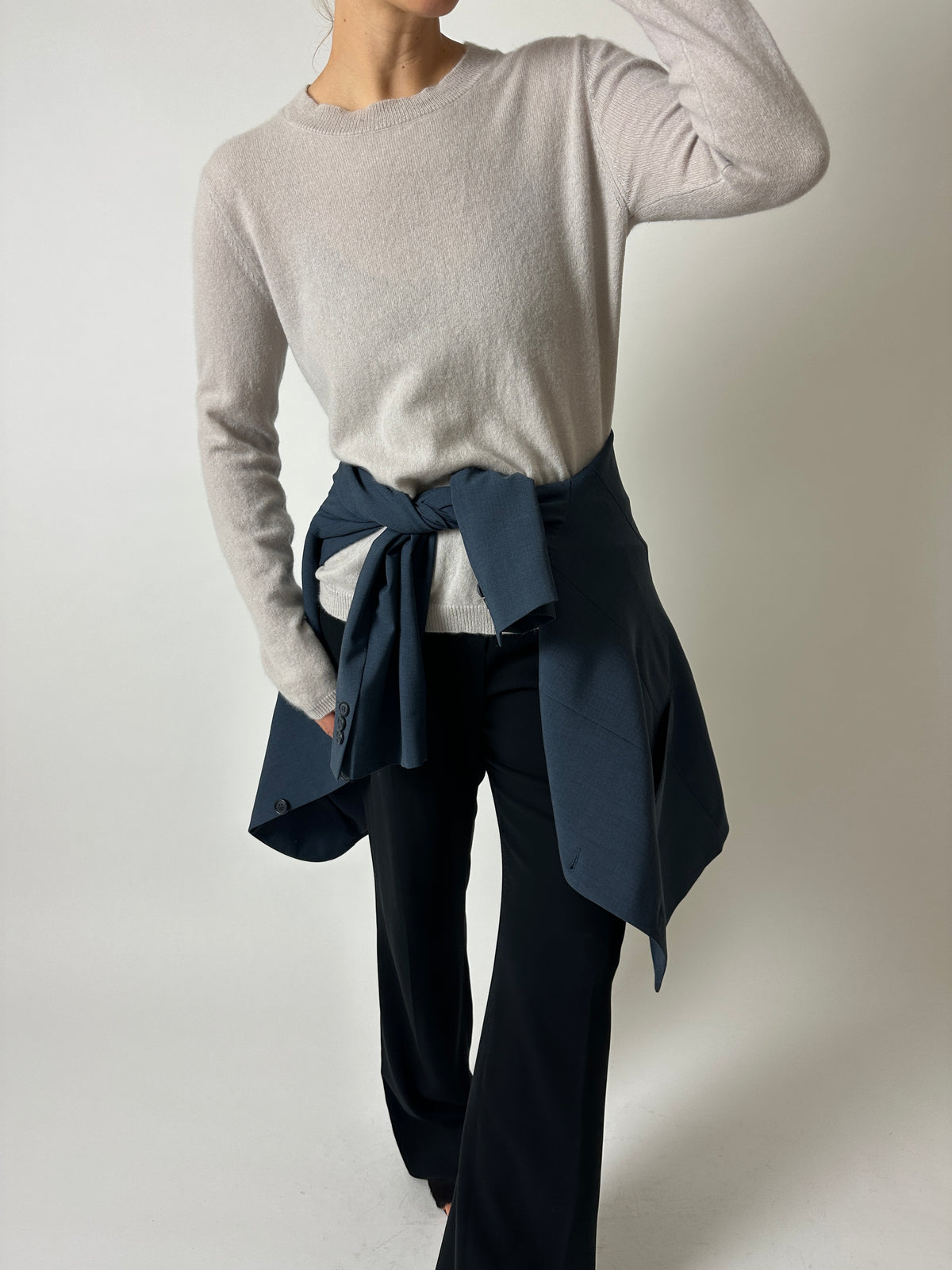 Relaxed fit blazer | Teal blue