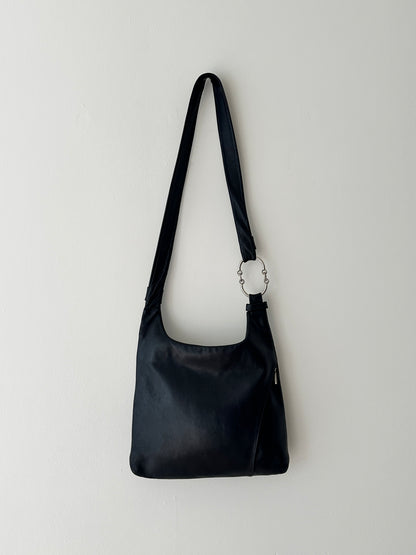 Leather crossbody/ shoulder bag | Black