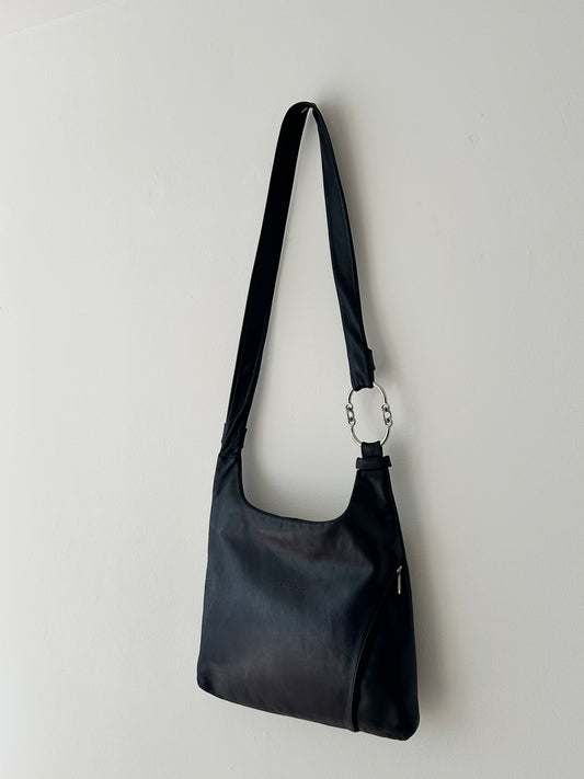 Leather crossbody/ shoulder bag | Black