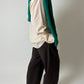 Relaxed fit striped shirt | Off white / Orange