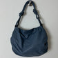 Leather shoulder bag | Steel blue